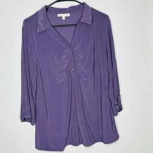 Women’s Ivy Ridge 3/4 Sleeve Purple Blouse